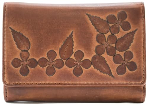 Porte-monnaie en cuir femme marron Wildbloom 3710_58 moderne