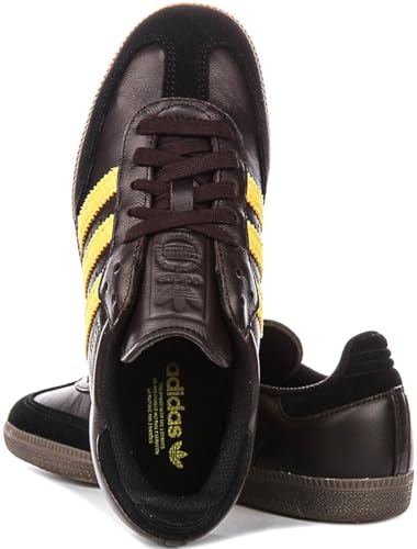 Image of adidas Samba Og Men's 3-Stripes Retro Contrast 70S Trainers (Dark Brown, US 8)