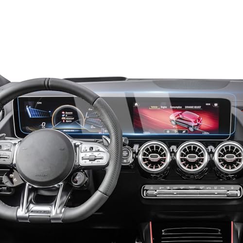 Karltys Tempered Glass Screen Protector for 2020-2024 2025 Mercedes Benz GLA GLB CLA CLA250 /2022-2025 EQB 10.25-Inch Touchscreen, Anti Glare Screen Cover for Mercedes Benz CLA Accessories