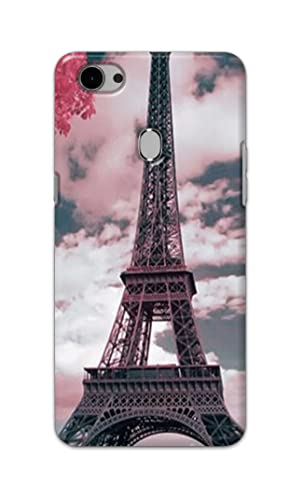 Image of Lovers Famous Place Eiffel Tower in Paris Hard Back Case Cover for Oppo F7 Back Cover -(J5) VNS2227