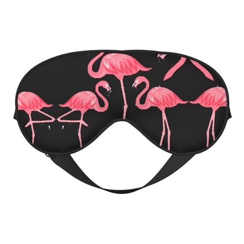 Four Flamingos - Máscara de ojos opaca suave de doble cara para relajación, presión cero