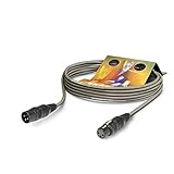 Mikrofonkabel STAGE 22 HIGHFLEX 6,00m, eisgrauHICON XLR Stecker 3-pol male, versilbert (HI-XCM3N-BLK) HICON XLR Kupplung 3-pol female, versilbert (HI-XCF3N-BLK)