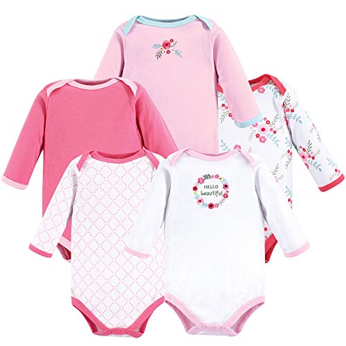 Image of Luvable Friends Baby Unisex Long Sleeve Bodysuits, 5-Pack