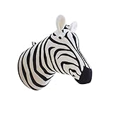 Ochine Elephant Head Wall Hanging Decor Jungle Zebra Stuffed Animal Heads Giraffe Head 3D Wall Hanging Decoration Handmade Animal Head Wall Mount Art Sculpture Statue for Bedroom Farmhouse Home Decor