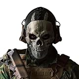 Ghost Balaclava Skeleton Ski Mask, Halloween Cosplay Costume, Ghost Cod MW2 Windproof Face Skull Masks, Skiing Accessories, Outdoor Sports Gear, Winter Face Protection, Skull Print Mask