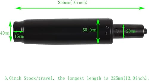 Miniatura 2 de Reemplazo de cilindro de elevación de gas resistente para silla de oficina, carrera de 3.0 pulgadas, tamaño universal, MingYi.office