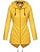 Produktbild Trudge Damen Regenjacke Windjacke Regenmantel Regenparka Übergangsjacke Funktionsjacke Mit Kapuze TascheWasserdicht Atmungsaktiv (L, Gelb)