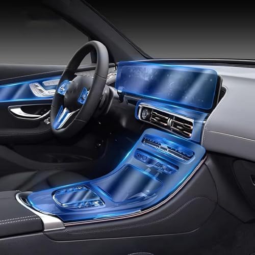 Film protection PPF Mercedes EQC TPU transparent console centrale
