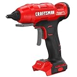 CRAFTSMAN V20 Hot Glue Gun Full Size, Cordless Glue Gun and Sticks Set with LED Light, Interchangeable Nozzles and Wrench, Retractable Dip Tray, Fast Preheat, Long Runtime, Tool Only (CMGL200B)