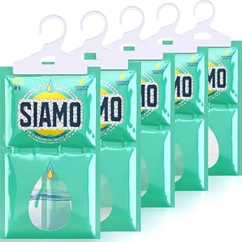 Foto di Siamo 5 Pack Sacchetti Deumidificatori Antimuffa Per Armadio, Casa, Assorbi Umidità In Armadi, Cucine, Seminterrati, Camper #1 in deumidificatori Eliminare Odore Sgradevole Funziona e Basta