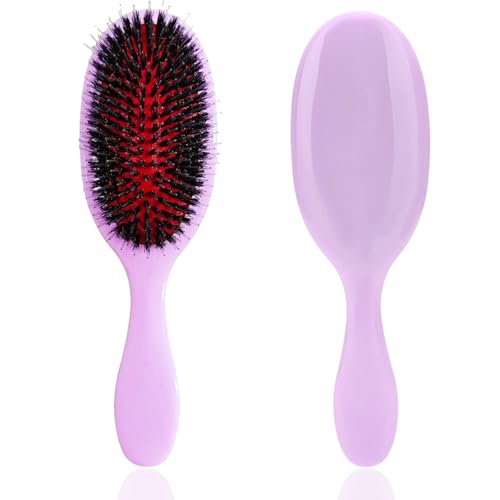 Brosse en poils de sanglier pour réduire la casse des cheveux longs et fins
