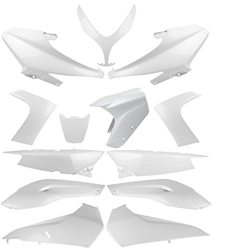KIT CARENE ADATTABILE YAMAHA TMAX DE 2008 A 2012 BIANCO PERLA ( 13 PEZZI)