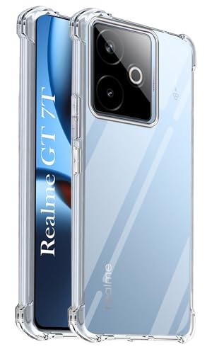 Image of Jkobi Shockproof Crystal-Clear Back Cover for Realme GT 7T (Anti Yellow Case | Drop & Camera Protection | Hard Polycarbonate)