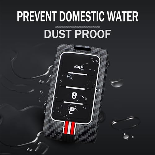 Coque de clé compatible Jeep Compass Renegade protection carbone B