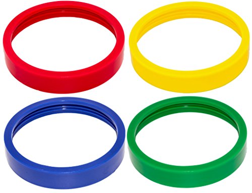 Blendin 4 Pack Colored Lip Rings, Compatible with Magic Bullet Blender MB-1001, MB-1001B, MBR-1101, MBR-1701, MBR-1702, MBR-0301 Blender 250W