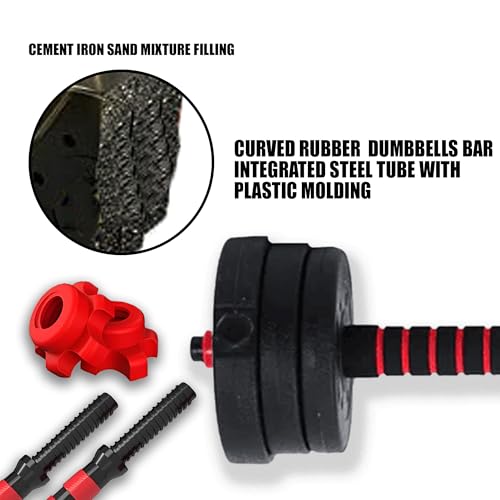 MaxStrength Adjustable Dumbbell Barbell Strength Training Weight Lifting Set Home Gym Bicep Vinyl Dumbell Pair 10kg, 15kg, 20kg, 25kg, 30kg | dumbbells set | dumbbells - Image 5