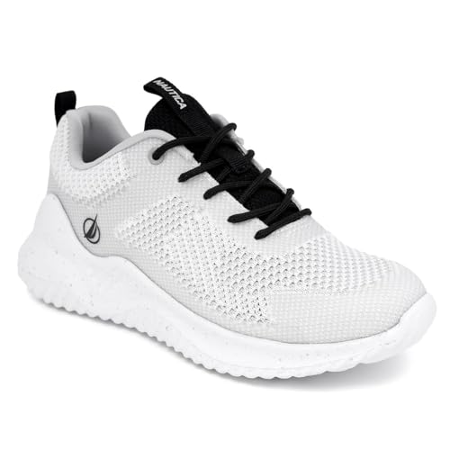 Image of Nautica Women's Casual Fashion Sneakers - Comfortable Walking Shoes with Knit Upper and Cushioned Support