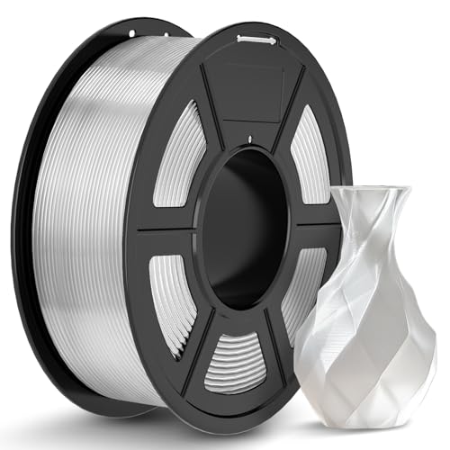 TECBEARS PLA 3D Printer Filament 1.75mm Neatly Wound 3D Printing Filament Dimensional Accuracy +/- 0.02 mm 1Kg Spool(2.2 lbs) Fits for Most FDM 3D Printers PLA Transparent