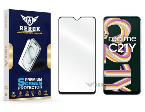 Image of Gorilla Tempered Glass Screen Protector Compatible with Realme C21Y [Pack of 1] | Edge-to-Edge, Bubble-Free, Case Friendly, Easy Installation Kit
