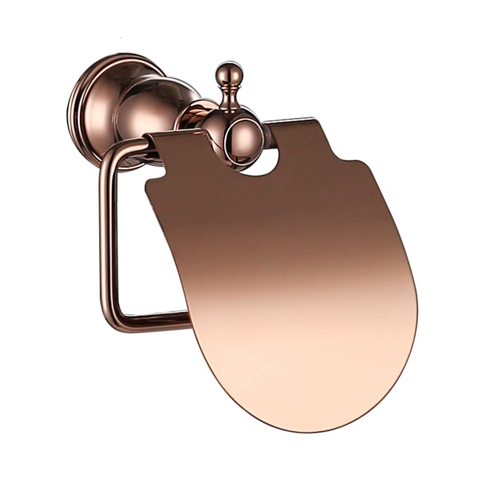 Porte-papier et accessoires salle de bain laiton or rose complet