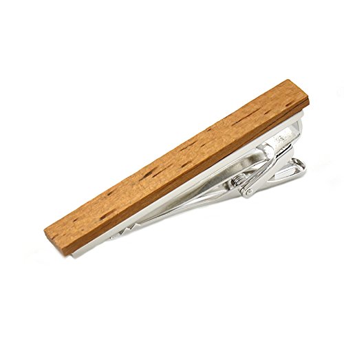 Smart Men's Wood Tie Clips for men 3 pcs Natural Tie Bar 2.1 Inch in Gift Box4