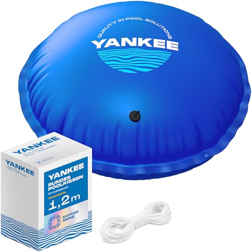 Yankee Rundes Poolkissen Winter Ø120 cm | Aufblasbares Pool Luftkissen für Poolabdeckung Winter | rundes, kältebeständiges & reißfestes PVC Schutzkissen zum Überwintern des Pools