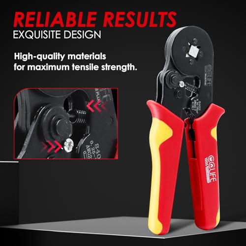 CCLIFE Crimpzangen Aderendhülsen Set Crimper Crimpwerkzeuge Aderendhülsenzange 0, 25-10 mm² (AWG 23-7), 1200 stück Aderendhülsen