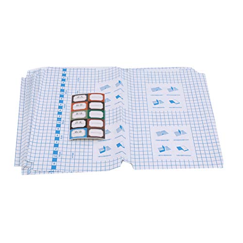 INSEET 10 Pcs Livre Transparent Couvrant Autocollant Clair Couverture De Grille En Plastique De Film Plastique, Grand Cover