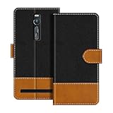 UOGNADGD Leather Flip Wallet Case Compatible with Asus ZenFone 2 Deluxe Phone Cover with Card Holders, RFID Blocking, Magnetic Closure & Kickstand (Black)