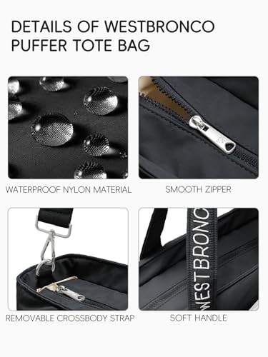 WESTBRONCO Puffer Tote Bag