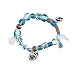 Roman Inc. Footprints Beaded Bracelet - Large - 7-7 1/2"