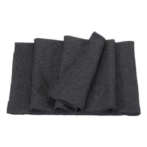 Image of MECCANIXITY 47 inch Elastic Cuffs Ribbed Trims Cotton Fabric Knit Rib Stretch Tape Cuff Sleeve Waistband for Sewing, 20 inch Wide Dark Gray