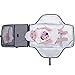 Lekebaby Diaper Changing Pad Portable Changing Pad Baby Change Mat Waterproof with Built-in Head Cushion, Grey with Arrow Print