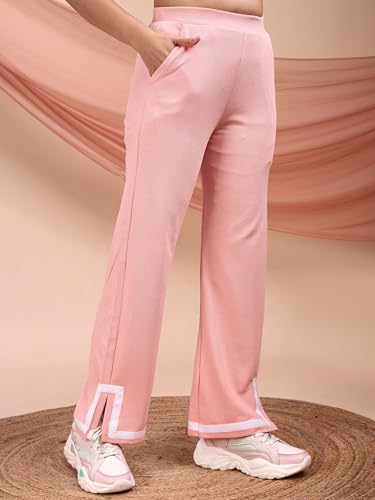 Image of ELLITI Women's Co-ord Set, Down Short Sleeve Top and Wide Leg Trousers with White Trim