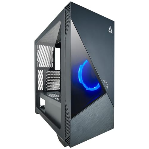Azza Eclipse Midi Tower Noir avec flux d'air optimal pour PC gaming