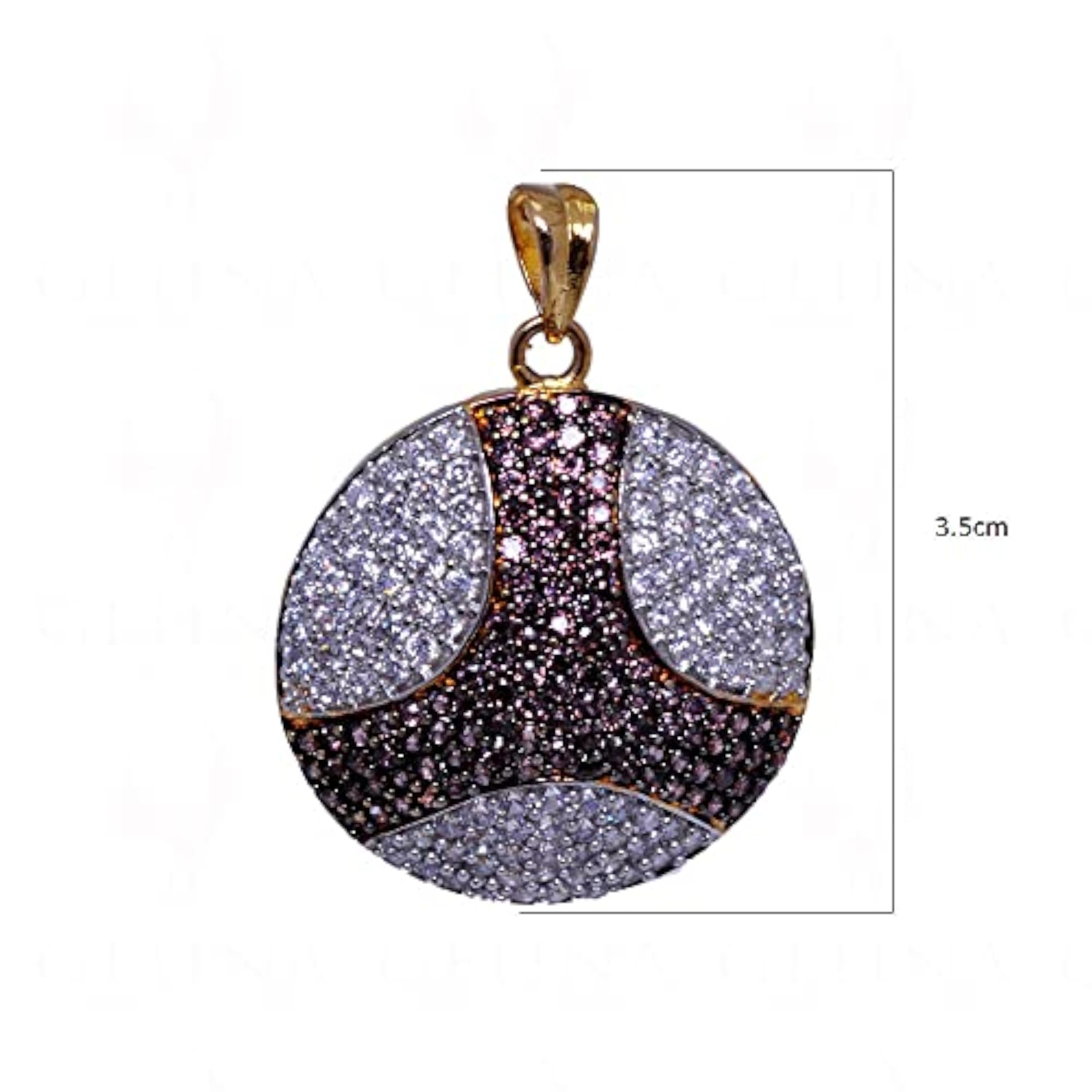 Jaipur Stylish Tourmaline & Simulated Diamond Pendant Set for Girls