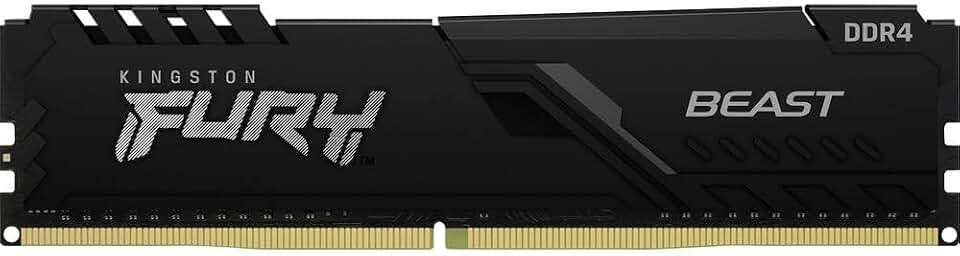 KF426C16BB/8 - Memória de 8GB DIMM DDR4 2666Mhz FURY Beast 1,2V 1Rx8 288 pinos para desktop/gamers, Preto