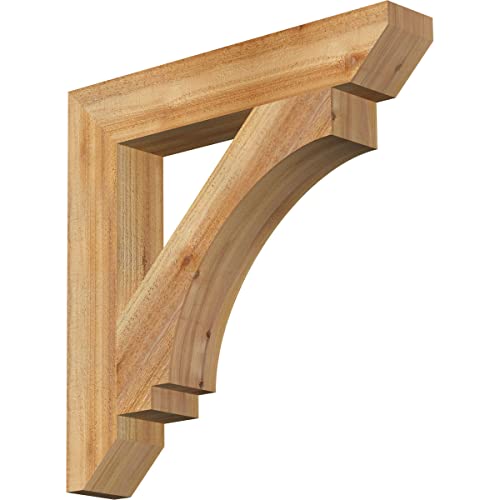 4"W x 24"D x 24"H Imperial Slat Rough Sawn Bracket, Western Red Cedar