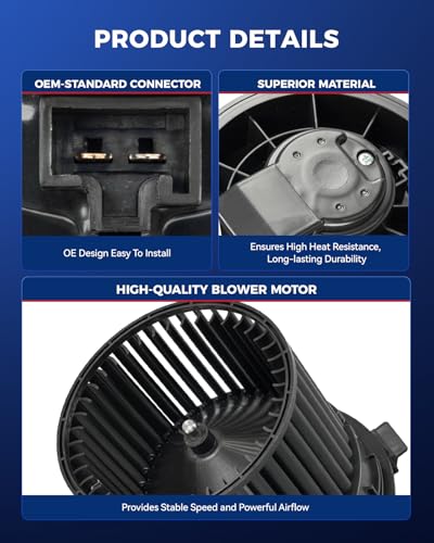 Image of KAX AC Blower Motor for Nissan Juke 2011-2017, Nissan Leaf 2011-2015,Cube 2009-2014 - HVAC Heater Blower Motor Replaces# 700256,76952