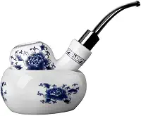 Cachimbo de tabaco de cerâmica MUXIANG + suporte de rack de suporte de cachimbo de cerâmica pacote de caixa de presente WMAK0003