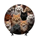 Cadeau idéal : nos assiettes décoratives en céramique avec support pour décorer parfaitement votre maison peuvent correspondre et créer différents styles, elles sont parfaites comme cadeau d'anniversaire, de mariage, d'Halloween ou de Noël pour vos amis et votre famille