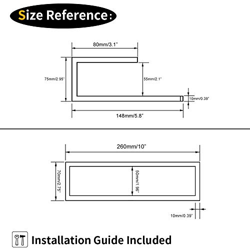 Gerzwy Bathroom Accessory 2-Piece Set Sus 304 Stainless Steel Toilet Paper Holder Towel Ring Wall Mount, Matte Black Hg1708-2Bk #TOP5