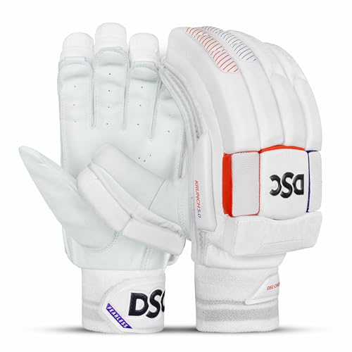 DSC Krunch 5.0 Leather Cricket Batting Gloves for Mens, Size - Youth, Right Hand
