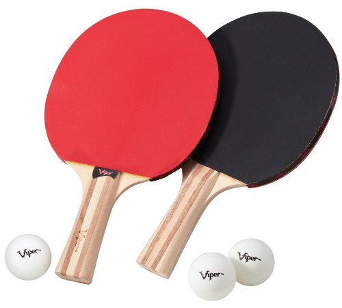 Viper by GLD Products Table Tennis Accessory Set, 2 Rackets/Paddles and 3 Balls, Multi
