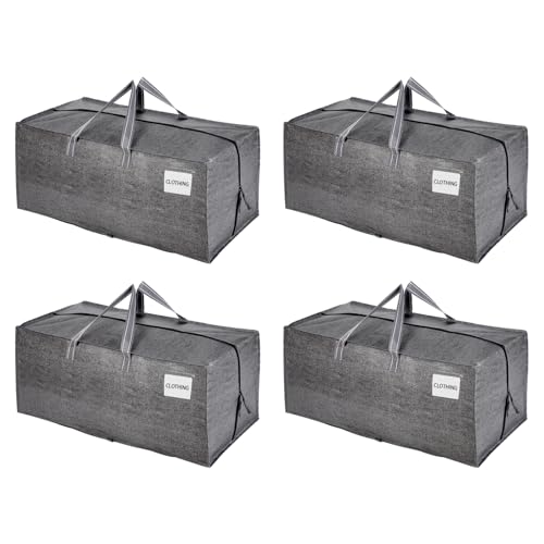 Image of VENO 4 Pack Heavy Duty Moving Bags with Backpack Straps, Zippers & Handles, Extra Large Packing Bags for College Dorm Essentials, Moving Supplies Alternative to Cardboard Moving Boxes