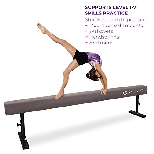 JC-ATHLETICS Adjustable Balance Beam Gymnastic Practice Training Equipment for Kids Children Home Floor Use,8 Feet Long