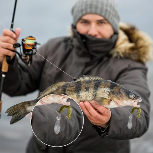 مجموعة من 30 قطعة من ثقالات الصيد بحجم مختلف (1/8، 1/5، 1/4، 3/8، 1/2 أونصة) للصيد في المياه العذبة والمالحة، ثقالات وزن ثقيلة من الرصاص مع صندوق تخزين مجاني (30 قطعة)