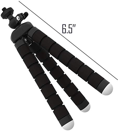 Gearfend 6.5” Flexible Universal Tripod, With Mount For All Gopro, Sjcam & Xiaoyi Cameras Plus Microfiber Cloth #TOP4
