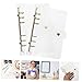 TEHAUX 2pcs Clear Binder Notebook Shell Travel Journal Cover for DIY Projects Office Storage and Organization for Home and Work Use