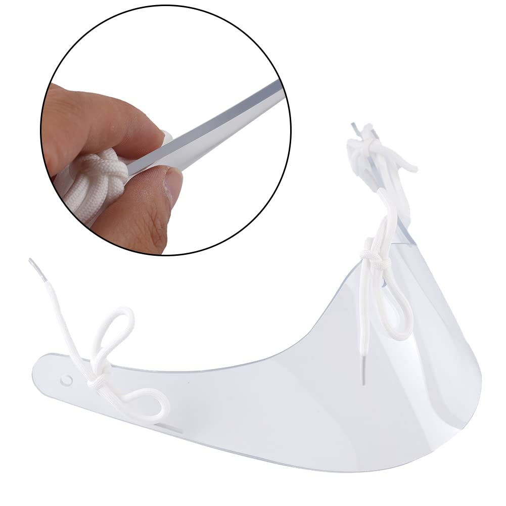 Protège-cou de gardien de but de hockey sur glace en polycarbonate transparent - Protège-gorge réglable pour casque de gardien de but